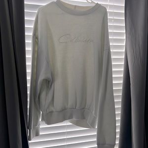 Collusion ASOS Unisex Crewneck Embroidered Logo in Cream. good condition